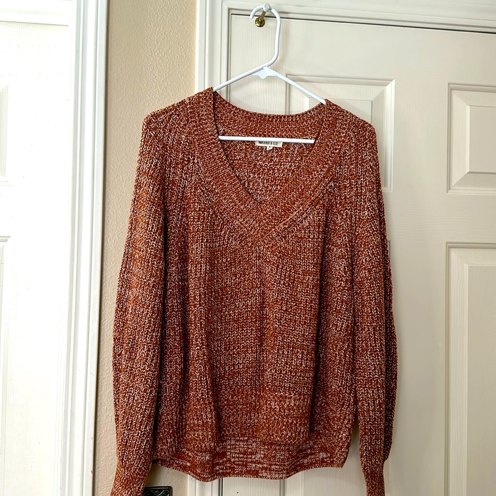 Margeux & Ellie V neck cotton sweater